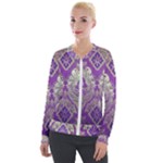 Purple & Gold  CBDOilPrincess E70d1a7c-502f-48a3-839e-eea25bfe4633 Velvet Zip Up Jacket
