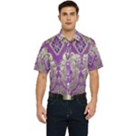 Purple & Gold  CBDOilPrincess E70d1a7c-502f-48a3-839e-eea25bfe4633 Men s Short Sleeve Pocket Shirt 
