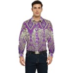 Purple & Gold  CBDOilPrincess E70d1a7c-502f-48a3-839e-eea25bfe4633 Men s Long Sleeve Pocket Shirt 