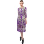 Purple & Gold  CBDOilPrincess E70d1a7c-502f-48a3-839e-eea25bfe4633 Ruffle End Midi Chiffon Dress