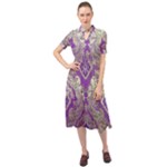 Purple & Gold  CBDOilPrincess E70d1a7c-502f-48a3-839e-eea25bfe4633 Keyhole Neckline Chiffon Dress