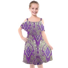 Kids  Cut Out Shoulders Chiffon Dress 