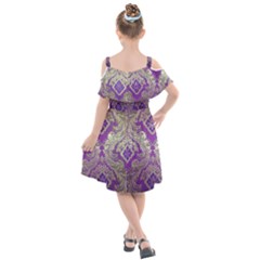Kids  Cut Out Shoulders Chiffon Dress 