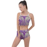 Purple & Gold  CBDOilPrincess E70d1a7c-502f-48a3-839e-eea25bfe4633 Summer Cropped Co-Ord Set