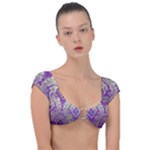 Purple & Gold  CBDOilPrincess E70d1a7c-502f-48a3-839e-eea25bfe4633 Cap Sleeve Ring Bikini Top
