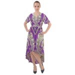 Purple & Gold  CBDOilPrincess E70d1a7c-502f-48a3-839e-eea25bfe4633 Front Wrap High Low Dress