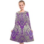 Purple & Gold  CBDOilPrincess E70d1a7c-502f-48a3-839e-eea25bfe4633 Kids  Midi Sailor Dress