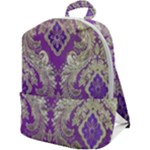 Purple & Gold  CBDOilPrincess E70d1a7c-502f-48a3-839e-eea25bfe4633 Zip Up Backpack