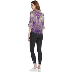 Loose Horn Sleeve Chiffon Blouse 