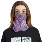 Purple & Gold  CBDOilPrincess E70d1a7c-502f-48a3-839e-eea25bfe4633 Face Covering Bandana (Two Sides)