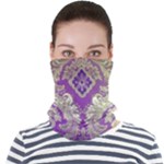 Purple & Gold  CBDOilPrincess E70d1a7c-502f-48a3-839e-eea25bfe4633 Face Seamless Bandana (Adult)