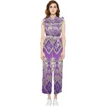 Purple & Gold  CBDOilPrincess E70d1a7c-502f-48a3-839e-eea25bfe4633 Women s Frill Top Jumpsuit