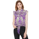 Purple & Gold  CBDOilPrincess E70d1a7c-502f-48a3-839e-eea25bfe4633 Frill Detail Shirt
