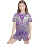 Purple & Gold  CBDOilPrincess E70d1a7c-502f-48a3-839e-eea25bfe4633 Kids  Tee and Sports Shorts Set