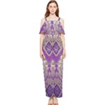 Purple & Gold  CBDOilPrincess E70d1a7c-502f-48a3-839e-eea25bfe4633 Draped Sleeveless Chiffon Jumpsuit