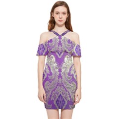 Shoulder Frill Bodycon Summer Dress 