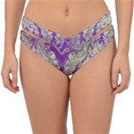 Purple & Gold  CBDOilPrincess E70d1a7c-502f-48a3-839e-eea25bfe4633 Double Strap Halter Bikini Bottom