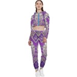 Purple & Gold  CBDOilPrincess E70d1a7c-502f-48a3-839e-eea25bfe4633 Cropped Zip Up Lounge Set