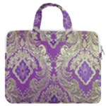 Purple & Gold  CBDOilPrincess E70d1a7c-502f-48a3-839e-eea25bfe4633 MacBook Pro Double Pocket Laptop Bag (Large)