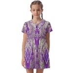 Purple & Gold  CBDOilPrincess E70d1a7c-502f-48a3-839e-eea25bfe4633 Kids  Asymmetric Collar Dress