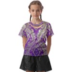 Purple & Gold  CBDOilPrincess E70d1a7c-502f-48a3-839e-eea25bfe4633 Kids  Front Cut Tee