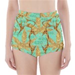 420 Golden Marijuana Leaves CBDOilPrincess 4620c7f7-26fd-4a03-a44e-12e7042c7a06 High-Waisted Bikini Bottoms