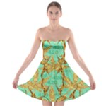 420 Golden Marijuana Leaves CBDOilPrincess 4620c7f7-26fd-4a03-a44e-12e7042c7a06 Strapless Bra Top Dress