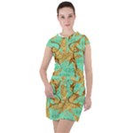 420 Golden Marijuana Leaves CBDOilPrincess 4620c7f7-26fd-4a03-a44e-12e7042c7a06 Drawstring Hooded Dress