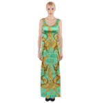 420 Golden Marijuana Leaves CBDOilPrincess 4620c7f7-26fd-4a03-a44e-12e7042c7a06 Thigh Split Maxi Dress