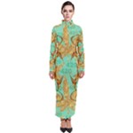 420 Golden Marijuana Leaves CBDOilPrincess 4620c7f7-26fd-4a03-a44e-12e7042c7a06 Turtleneck Maxi Dress