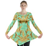 420 Golden Marijuana Leaves CBDOilPrincess 4620c7f7-26fd-4a03-a44e-12e7042c7a06 Long Sleeve Tunic 