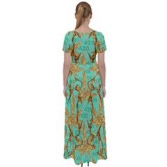 High Waist Short Sleeve Maxi Dress 