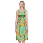 420 Golden Marijuana Leaves CBDOilPrincess 4620c7f7-26fd-4a03-a44e-12e7042c7a06 Midi Sleeveless Dress