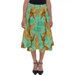 420 Golden Marijuana Leaves CBDOilPrincess 4620c7f7-26fd-4a03-a44e-12e7042c7a06 Perfect Length Midi Skirt
