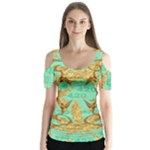 420 Golden Marijuana Leaves CBDOilPrincess 4620c7f7-26fd-4a03-a44e-12e7042c7a06 Butterfly Sleeve Cutout Tee 