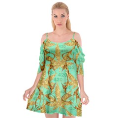 Cutout Spaghetti Strap Chiffon Dress 