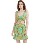 420 Golden Marijuana Leaves CBDOilPrincess 4620c7f7-26fd-4a03-a44e-12e7042c7a06 Velvet Cutout Dress