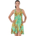 420 Golden Marijuana Leaves CBDOilPrincess 4620c7f7-26fd-4a03-a44e-12e7042c7a06 Show Some Back Chiffon Dress