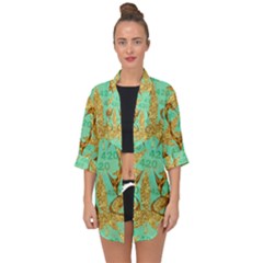 Open Front Chiffon Kimono 