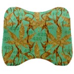 420 Golden Marijuana Leaves CBDOilPrincess 4620c7f7-26fd-4a03-a44e-12e7042c7a06 Velour Head Support Cushion