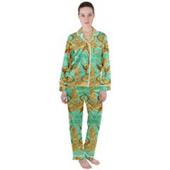 Women s Long Sleeve Satin Pajamas Set 
