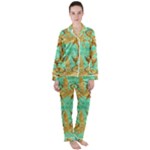 420 Golden Marijuana Leaves CBDOilPrincess 4620c7f7-26fd-4a03-a44e-12e7042c7a06 Satin Long Sleeve Pajamas Set