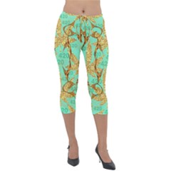 Lightweight Velour Capri Leggings  