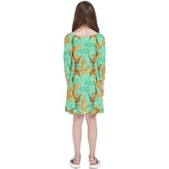 Kids  Quarter Sleeve Skater Dress 