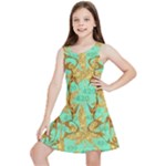 420 Golden Marijuana Leaves CBDOilPrincess 4620c7f7-26fd-4a03-a44e-12e7042c7a06 Kids  Lightweight Sleeveless Dress
