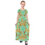 420 Golden Marijuana Leaves CBDOilPrincess 4620c7f7-26fd-4a03-a44e-12e7042c7a06 Kids  Short Sleeve Maxi Dress