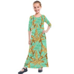 Kids  Quarter Sleeve Maxi Dress 