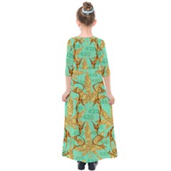 Kids  Quarter Sleeve Maxi Dress 