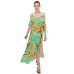 420 Golden Marijuana Leaves CBDOilPrincess 4620c7f7-26fd-4a03-a44e-12e7042c7a06 Maxi Chiffon Cover Up Dress