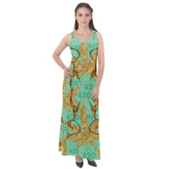 Sleeveless Velour Maxi Dress 